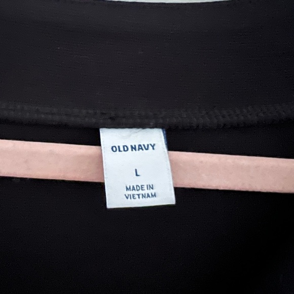 NWOT Old Navy Midi Black Tie Waist Dress Sz L - Picture 2 of 3